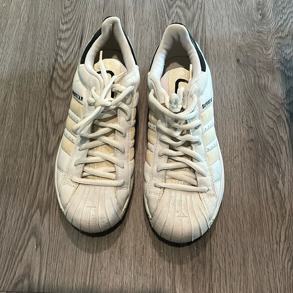Adidas White Sneakers used a few times 💙Super Star💙